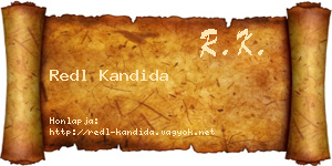 Redl Kandida névjegykártya